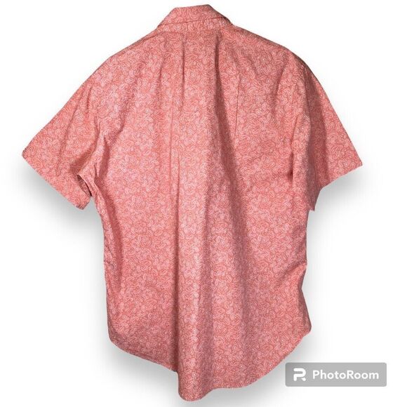 Ely Cattleman Western pearl snap shirt Orange size XL Spring Easter - Picture 2 of 7